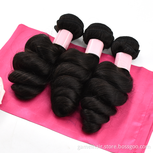 2021 new popular GMWIG hair 100% human brazilian virgin loose wave hair bundles with no chemical process